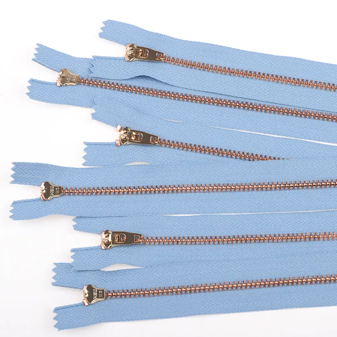 Blue Close Metal Zippers Zipper for Pants buy garments accessories in bulk from China wholesaler at wholesale price free worldwide shipping Alibaba