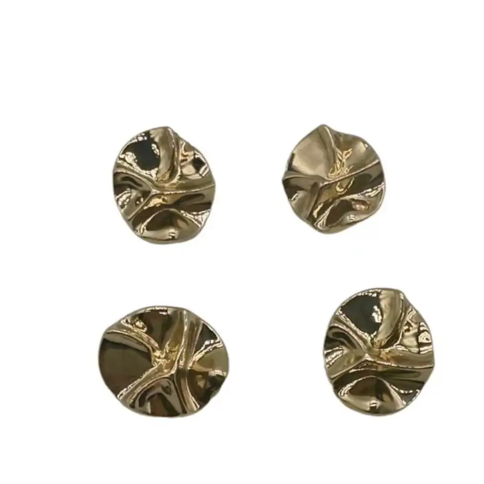 Gold 1 holes Metal Button for Jackets buy garments accessories in bulk from China wholesaler at wholesale price free worldwide shipping Alibaba