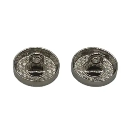 Silver 1 holes Metal Button for Jackets buy garments accessories in bulk from China wholesaler at wholesale price free worldwide shipping Alibaba