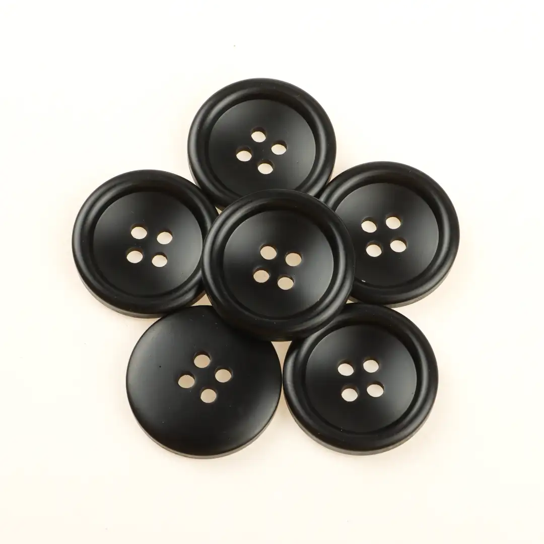Black 4 holes Resin Button for Shirt,Overcoat buy garments accessories in bulk from China wholesaler at wholesale price free worldwide shipping Alibaba