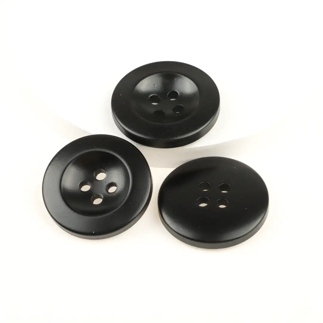 Black 4 holes Resin Button for Shirt,Overcoat buy garments accessories in bulk from China wholesaler at wholesale price free worldwide shipping Alibaba