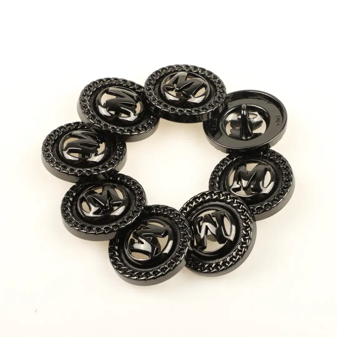 Black 1 holes Metal Button for Shirt,Overcoat buy garments accessories in bulk from China wholesaler at wholesale price free worldwide shipping Alibaba