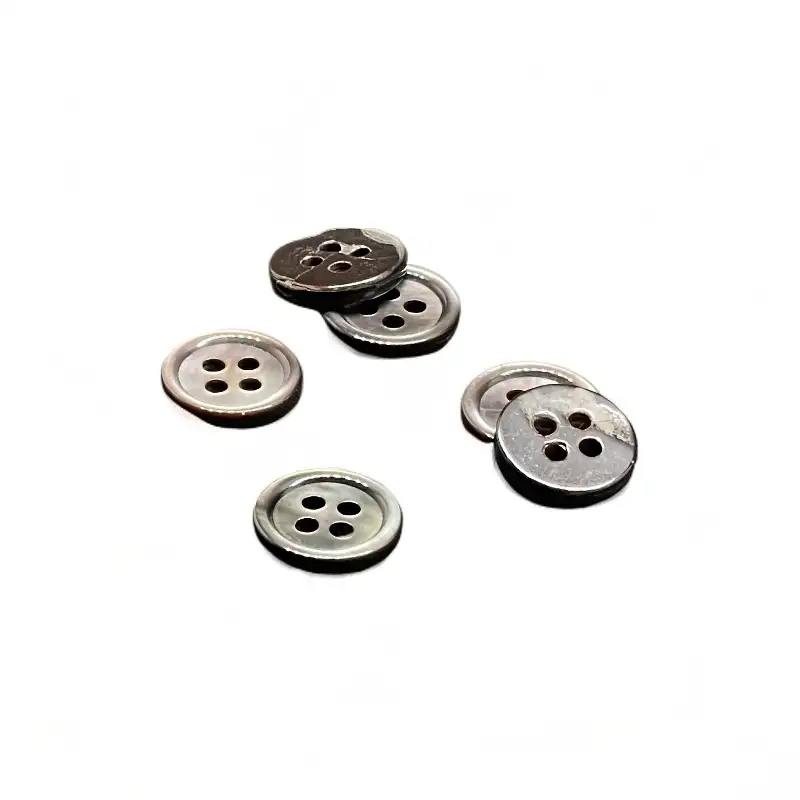 Black 4 holes Shell Button for Shirt,Pants,Denim Jacket,Suit Trouser,Jackets,Blazer,T-Shirt,Polo Shirt buy garments accessories in bulk from China wholesaler at wholesale price free worldwide shipping Alibaba