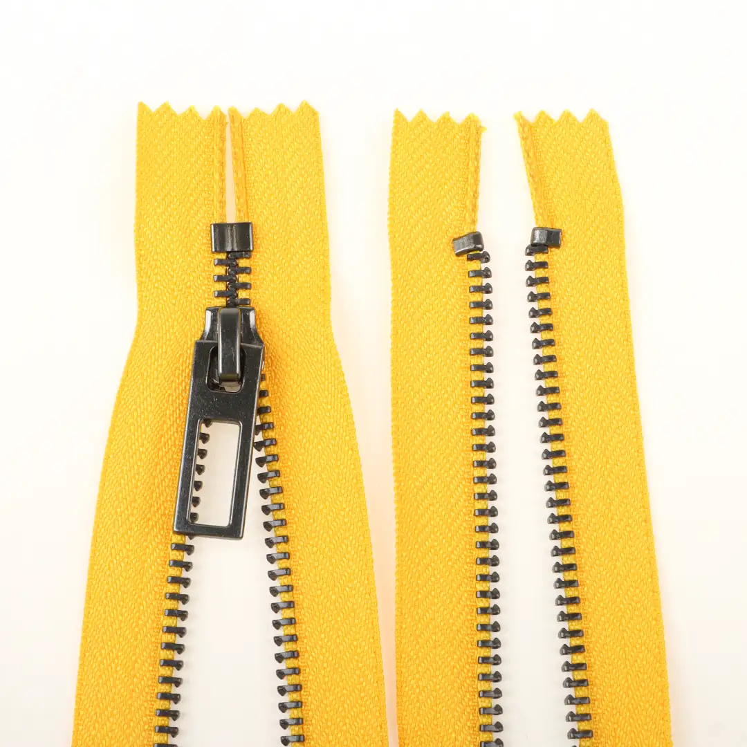 Yellow Close Metal Zippers Zipper for Overcoat buy garments accessories in bulk from China wholesaler at wholesale price free worldwide shipping Alibaba