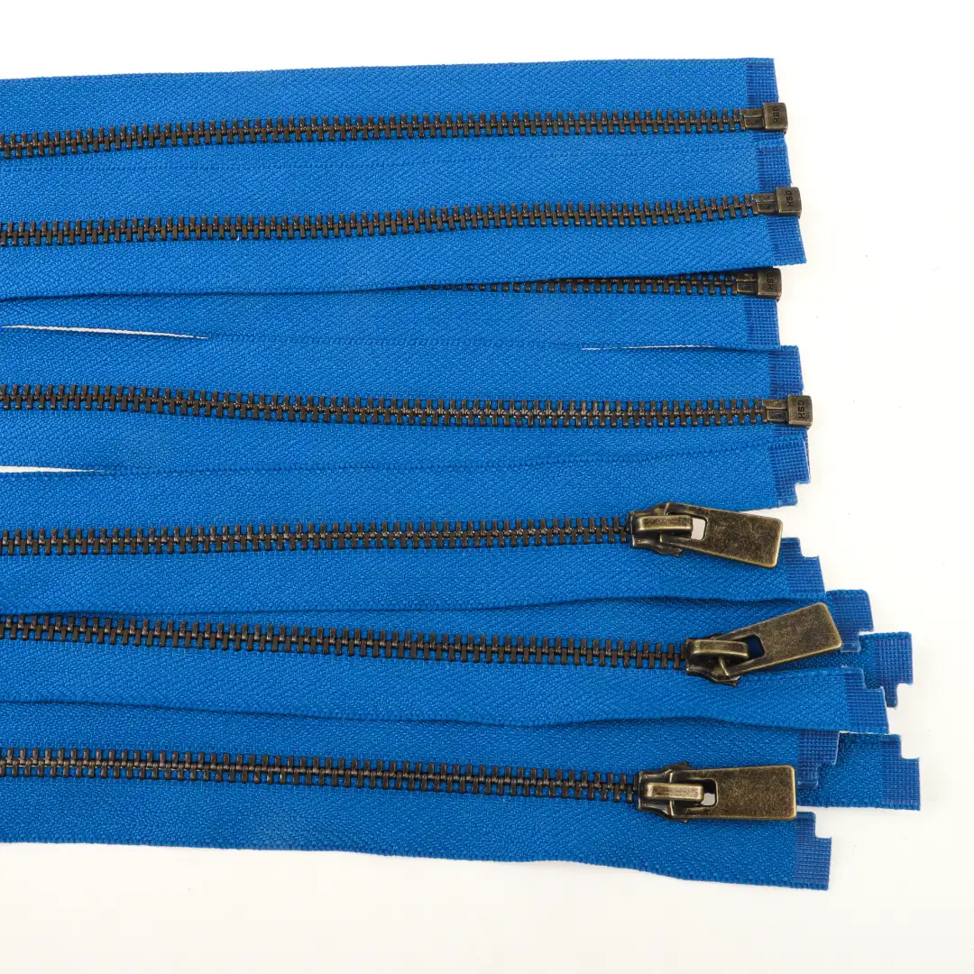 Blue Open Metal Zippers Zipper for Overcoat buy garments accessories in bulk from China wholesaler at wholesale price free worldwide shipping Alibaba