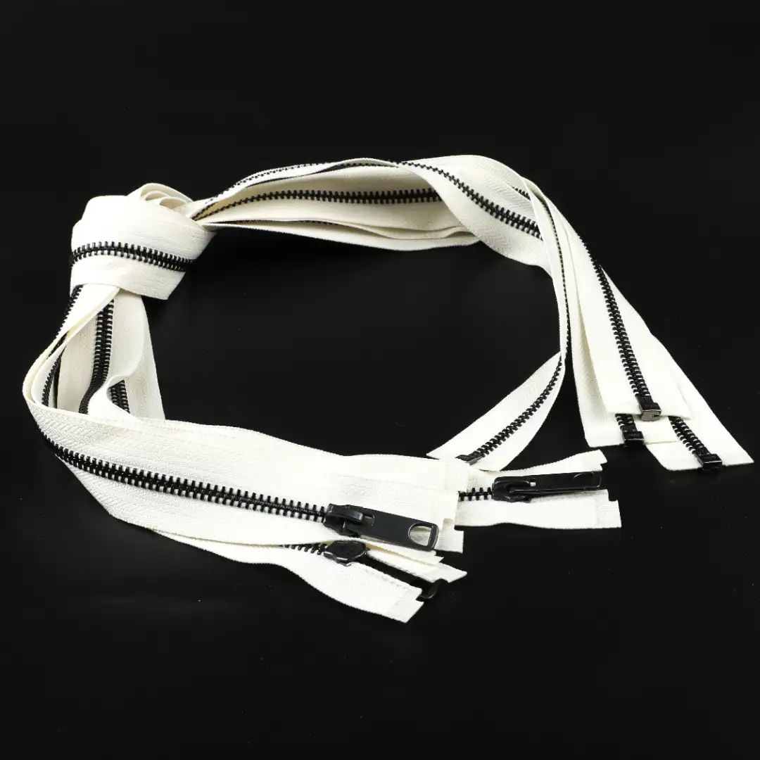 White Open Metal Zippers Zipper for Overcoat buy garments accessories in bulk from China wholesaler at wholesale price free worldwide shipping Alibaba