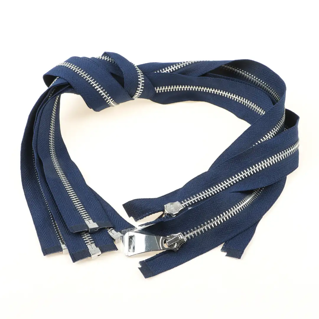 Blue Open Metal Zippers Zipper for Overcoat buy garments accessories in bulk from China wholesaler at wholesale price free worldwide shipping Alibaba