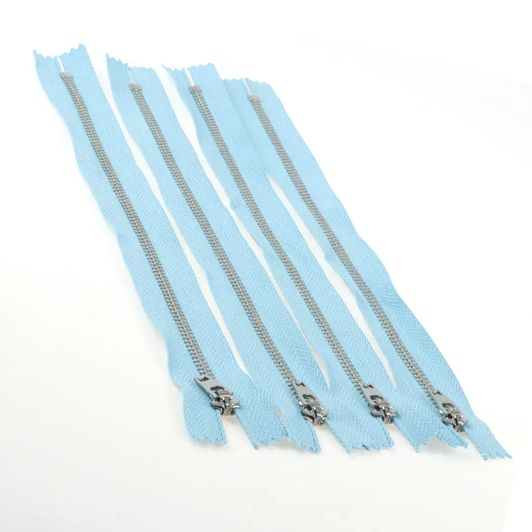 Blue Close Metal Zippers Zipper for Overcoat buy garments accessories in bulk from China wholesaler at wholesale price free worldwide shipping Alibaba