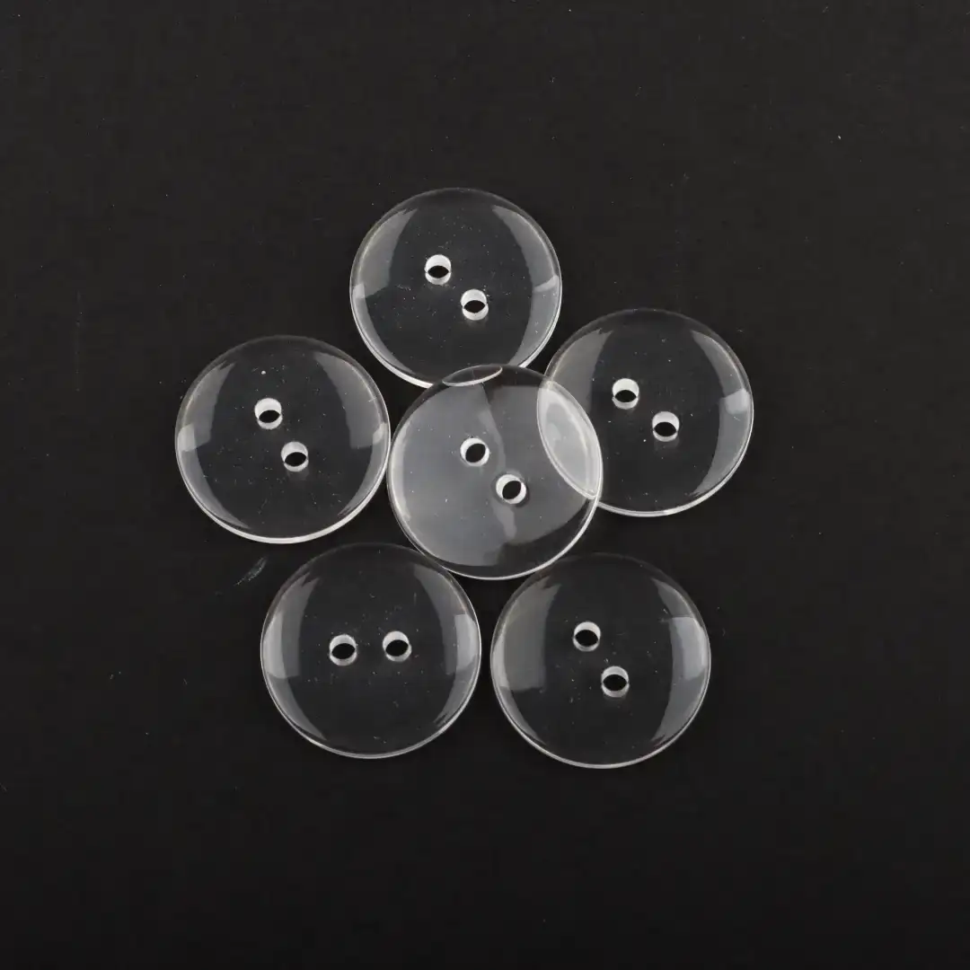 Transparent 2 holes Plastic Button for Overcoat buy garments accessories in bulk from China wholesaler at wholesale price free worldwide shipping Alibaba