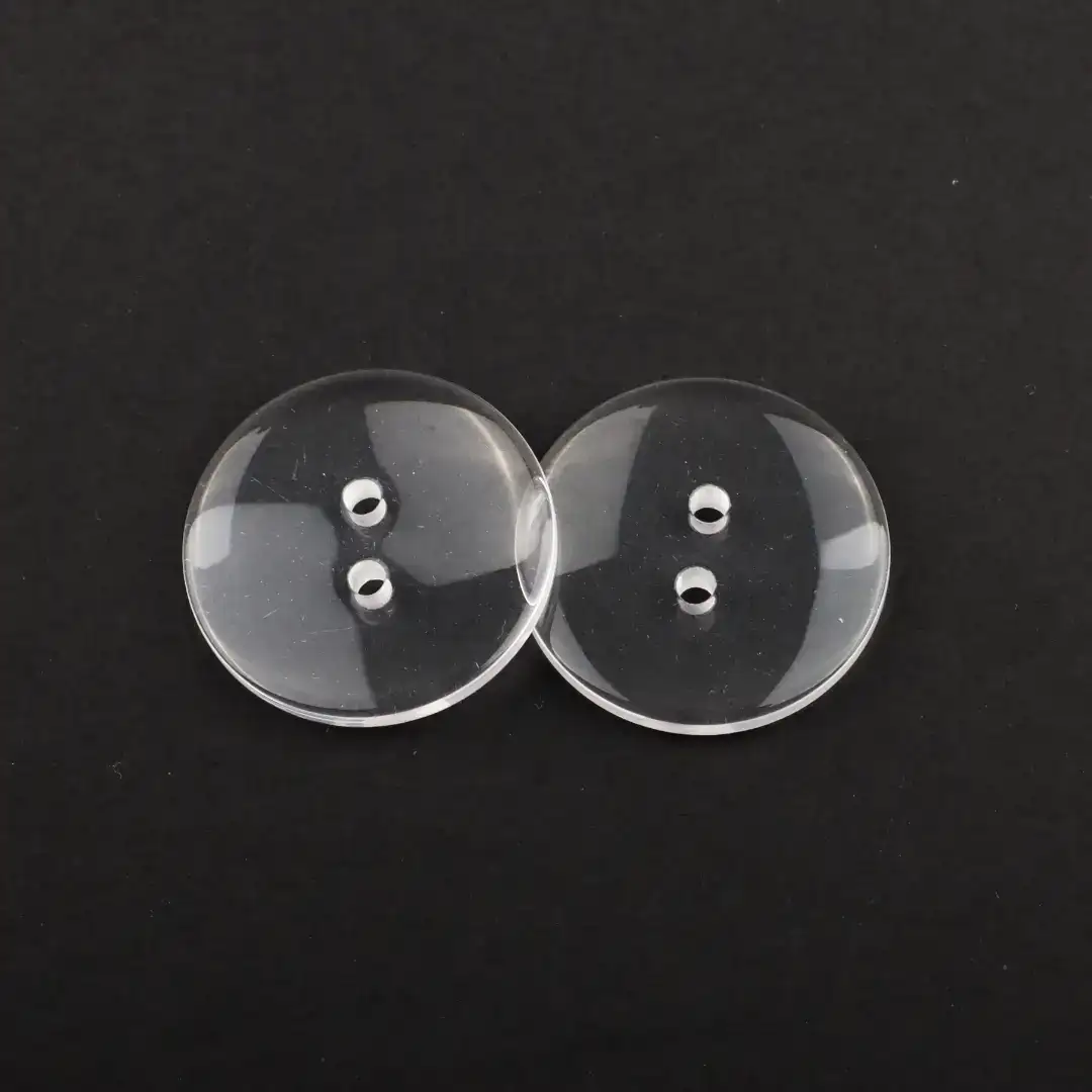 Transparent 2 holes Plastic Button for Overcoat buy garments accessories in bulk from China wholesaler at wholesale price free worldwide shipping Alibaba