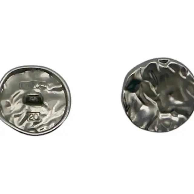 silver 1 holes Metal Button for Jackets buy garments accessories in bulk from China wholesaler at wholesale price free worldwide shipping Alibaba