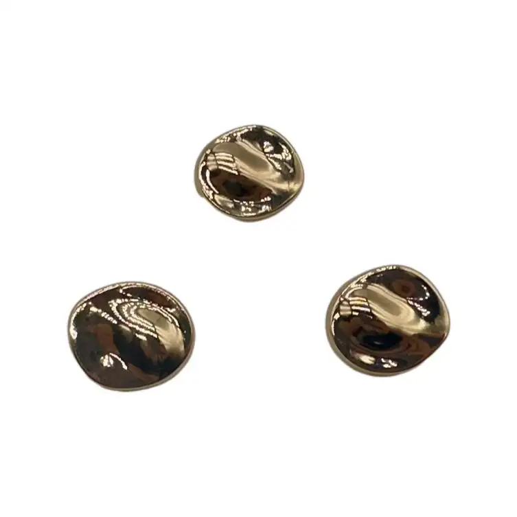 Gold 1 holes Metal Button for Jackets buy garments accessories in bulk from China wholesaler at wholesale price free worldwide shipping Alibaba
