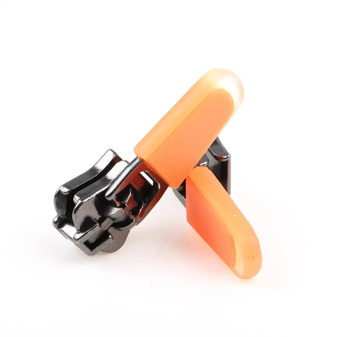 Orange  Metal Zipper Puller for Overcoat buy garments accessories in bulk from China wholesaler at wholesale price free worldwide shipping Alibaba