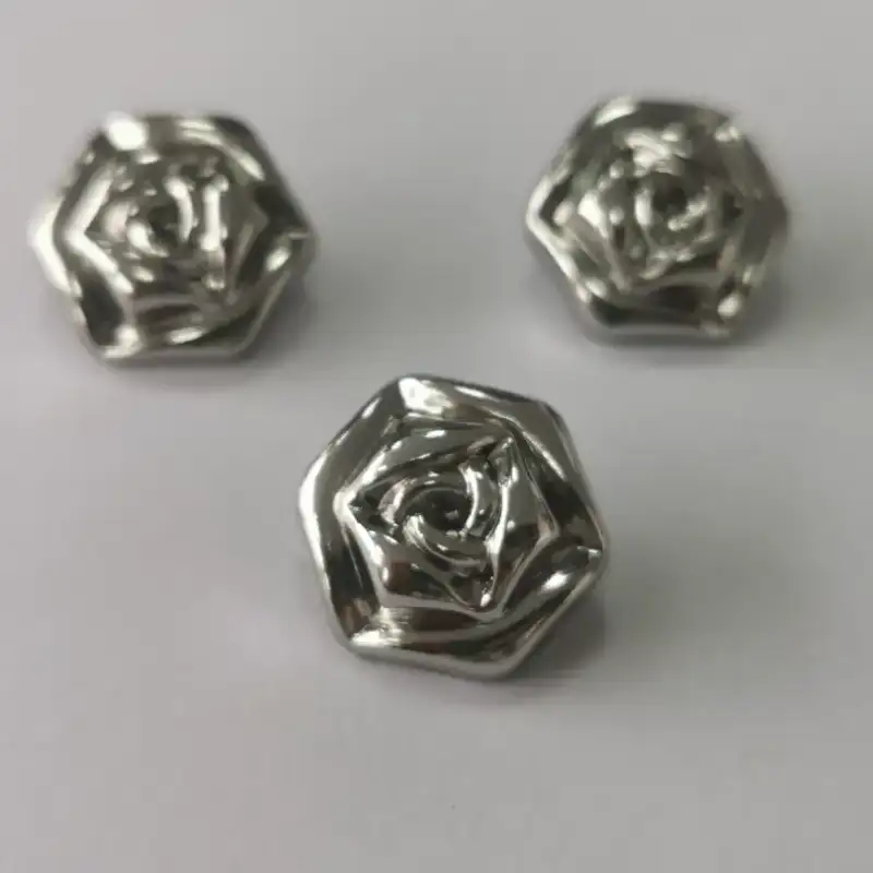 Silver-white 1 holes Metal Button for Jackets buy garments accessories in bulk from China wholesaler at wholesale price free worldwide shipping Alibaba
