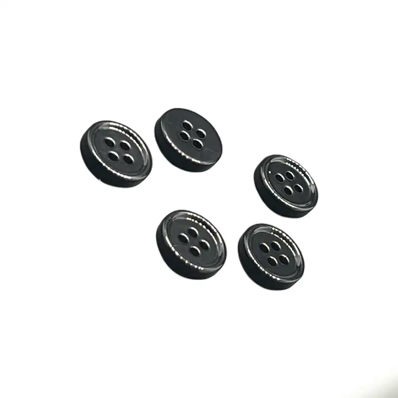 Black 4 holes Shell Button for Shirt,Pants,Denim Jacket,Suit Trouser,Jackets,Blazer,T-Shirt,Polo Shirt buy garments accessories in bulk from China wholesaler at wholesale price free worldwide shipping Alibaba