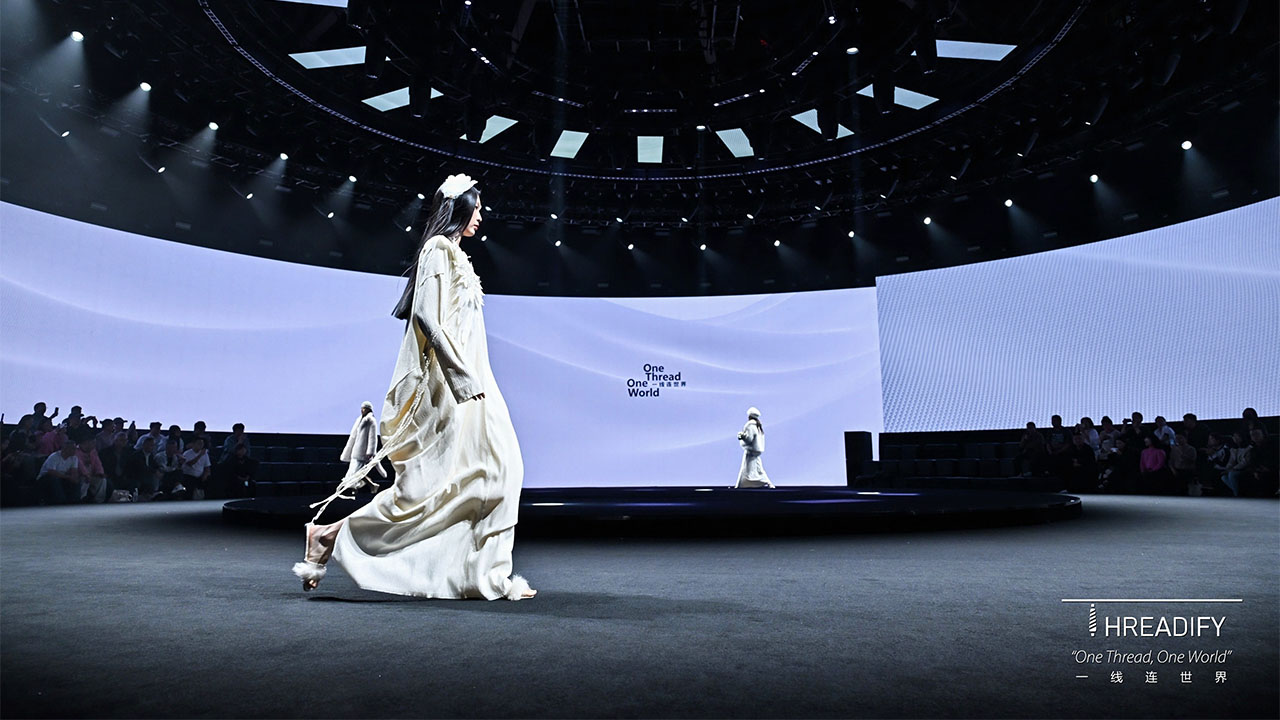 Threadify launched new product design at 2026AW Keqiao Fashion Week with theme color beige