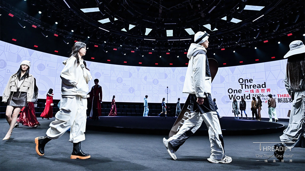 Threadify launched new product design at 2026AW Keqiao Fashion Week in theme color beige