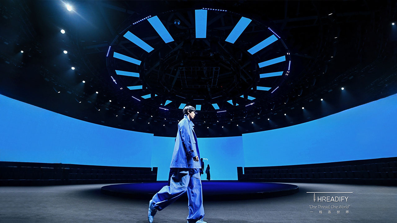 Threadify launched new product design at 2026AW Keqiao Fashion Week autumn winter collection with theme color blue