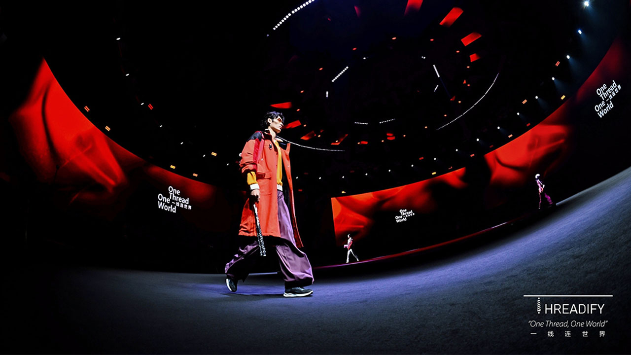 Threadify launched new product design at 2026AW Keqiao Fashion Week autumn winter collection with theme color red