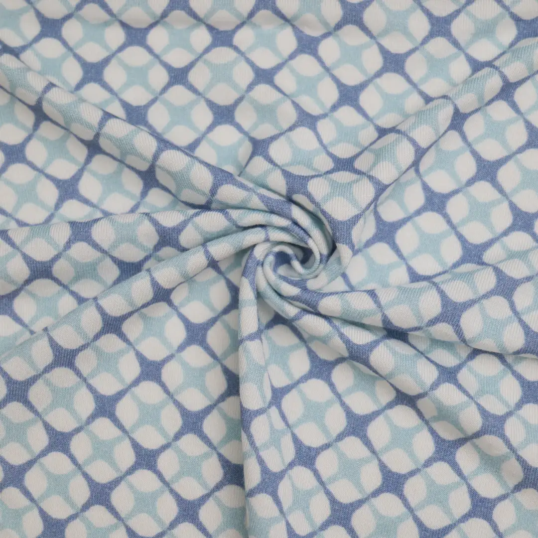 China Fabric for T-Shirt,Pajamas,Loungewear,Yoga Pants,Tracksuits Single Jersey Knit Fabric Rayon Elastane Print color buy from China wholesaler bulk order at wholesale price free worldwide shipping Alibaba