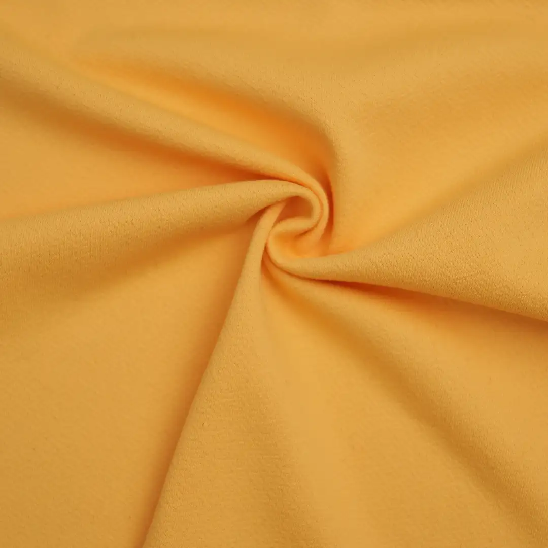 China Fabric for T-Shirt,Polo Shirt,Yoga Clothes Interlock Knit Fabric Polyester Spandex Solid- Yellow color buy from China wholesaler bulk order at wholesale price free worldwide shipping Alibaba