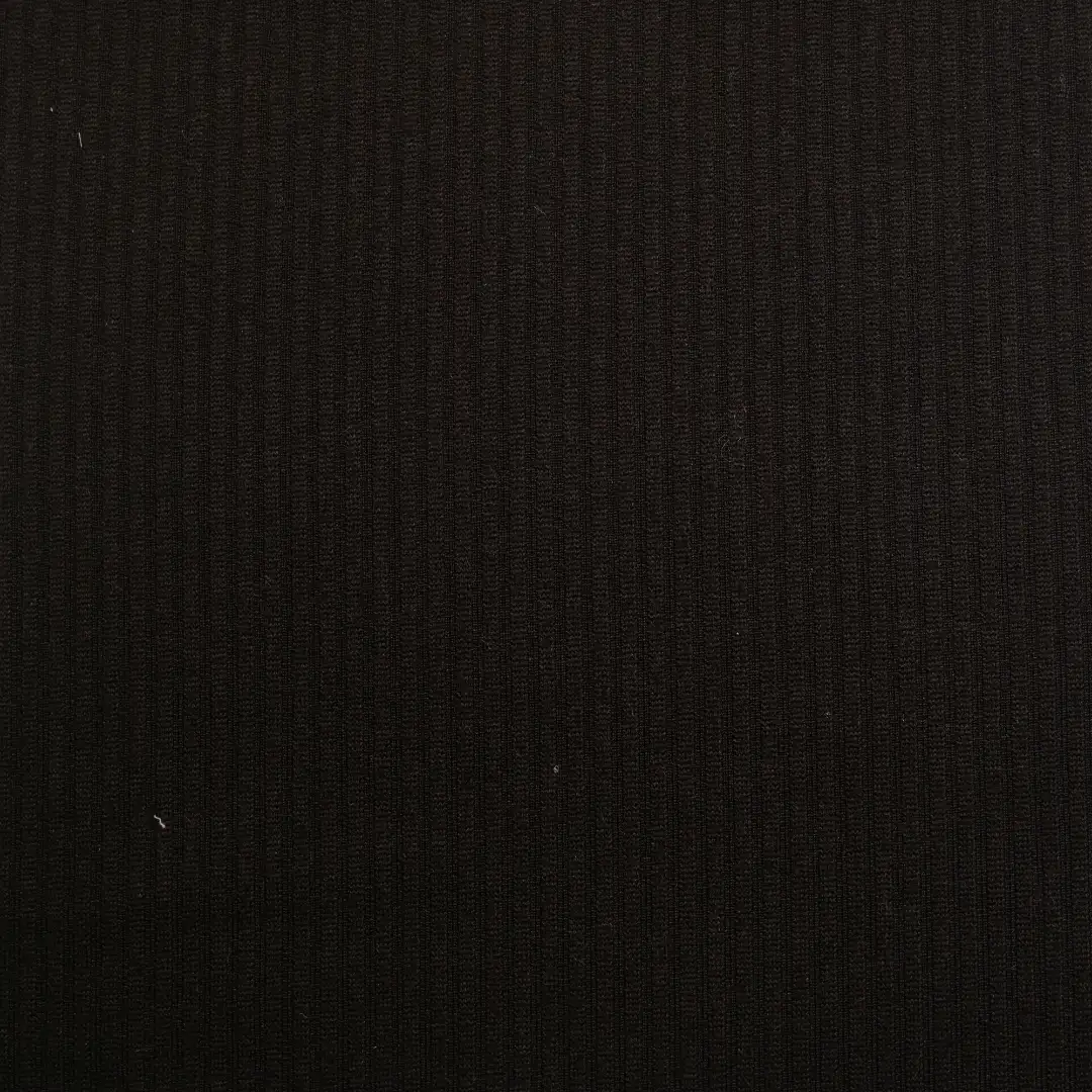 China Fabric for T-shirt (Sweater),Polo T-shirt (Sweater) Rib Knit Fabric Polyester Spandex Black color buy from China wholesaler bulk order at wholesale price free worldwide shipping Alibaba