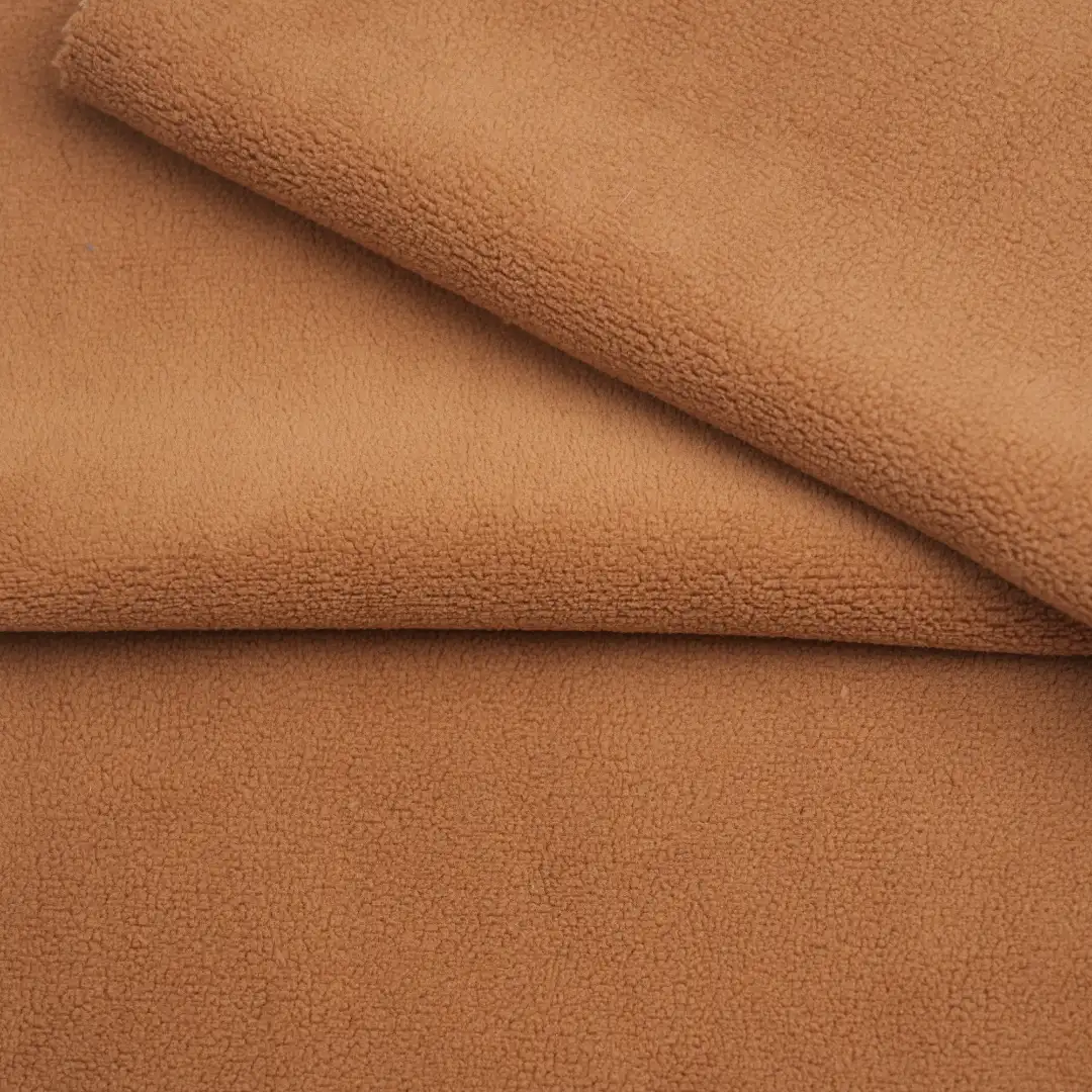 China Fabric for Hoodie,Pajamas,Loungewear Coral Fleece Knit Fabric Polyester Spandex Brown color buy from China wholesaler bulk order at wholesale price free worldwide shipping Alibaba