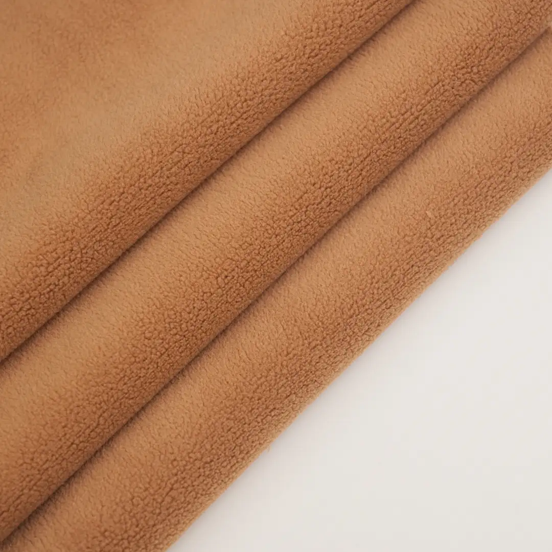 China Fabric for Hoodie,Pajamas,Loungewear Coral Fleece Knit Fabric Polyester Spandex Brown color buy from China wholesaler bulk order at wholesale price free worldwide shipping Alibaba