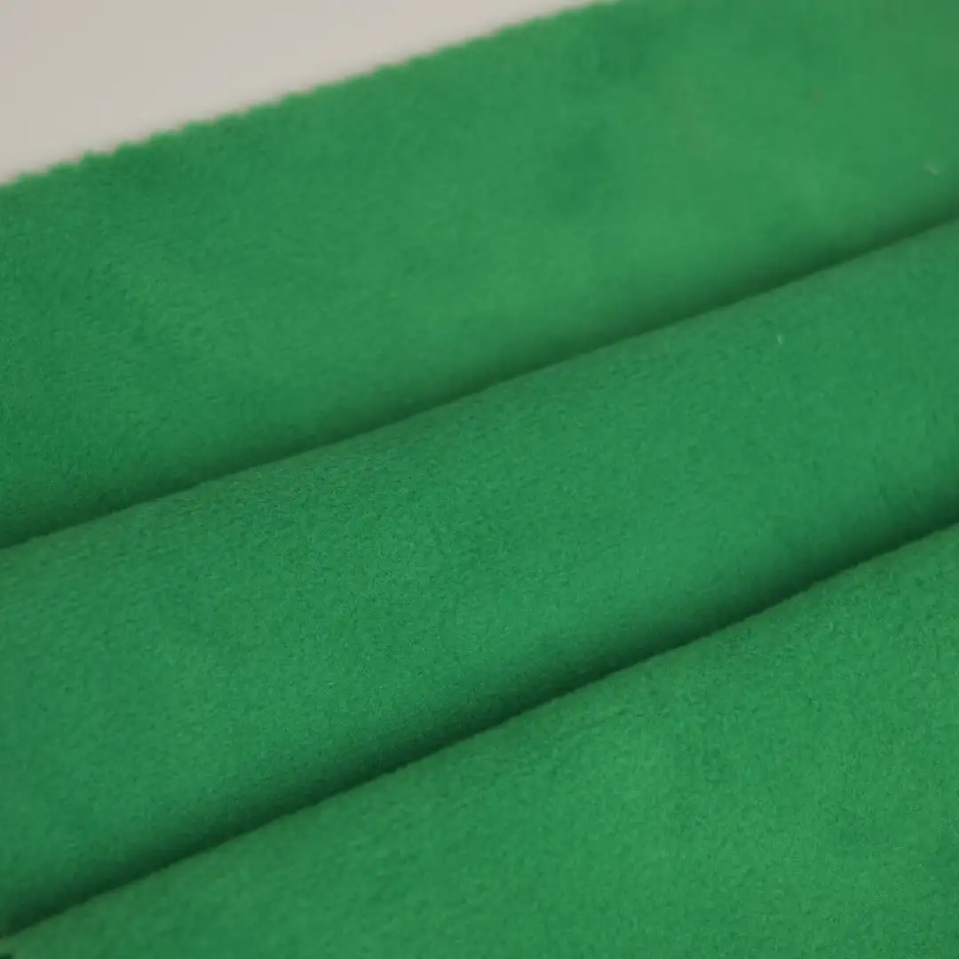 China Fabric for Overcoat,Hoodie  (Sweater),Loungewear Fleece Knit Fabric Polyester Spandex Green color buy from China wholesaler bulk order at wholesale price free worldwide shipping Alibaba