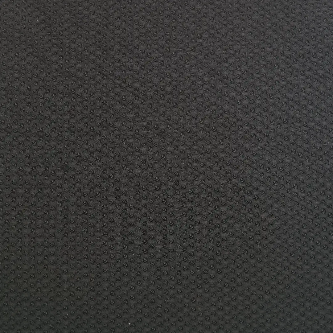 China Fabric for Jackets,Bomber jacket Mesh Knit Fabric Polyester Spandex Black color buy from China wholesaler bulk order at wholesale price free worldwide shipping Alibaba