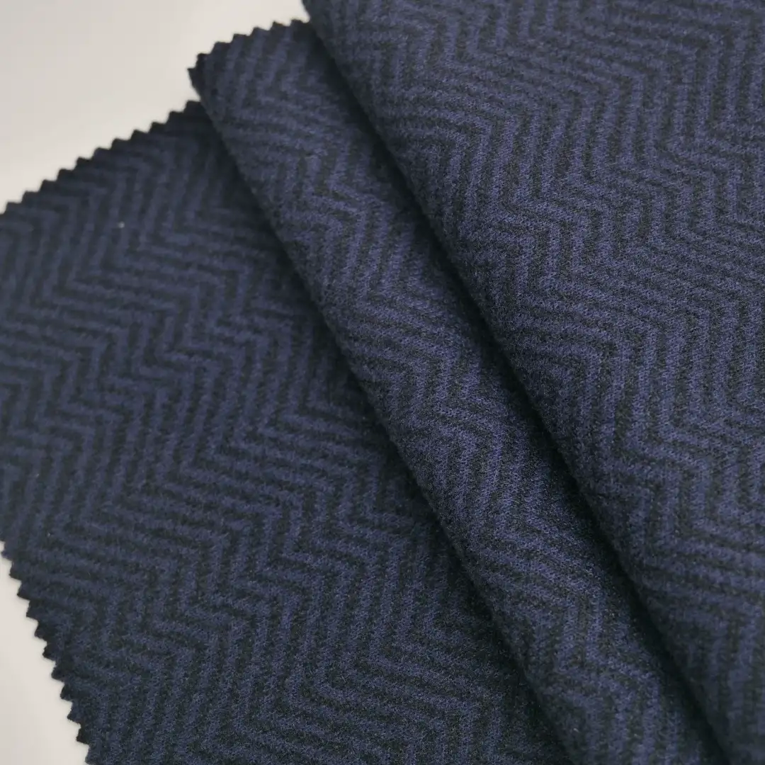 China Fabric for Trench Coat,Overcoat,Suit Knit Woolen Fabric Woolen Polyester Navy color buy from China wholesaler bulk order at wholesale price free worldwide shipping Alibaba