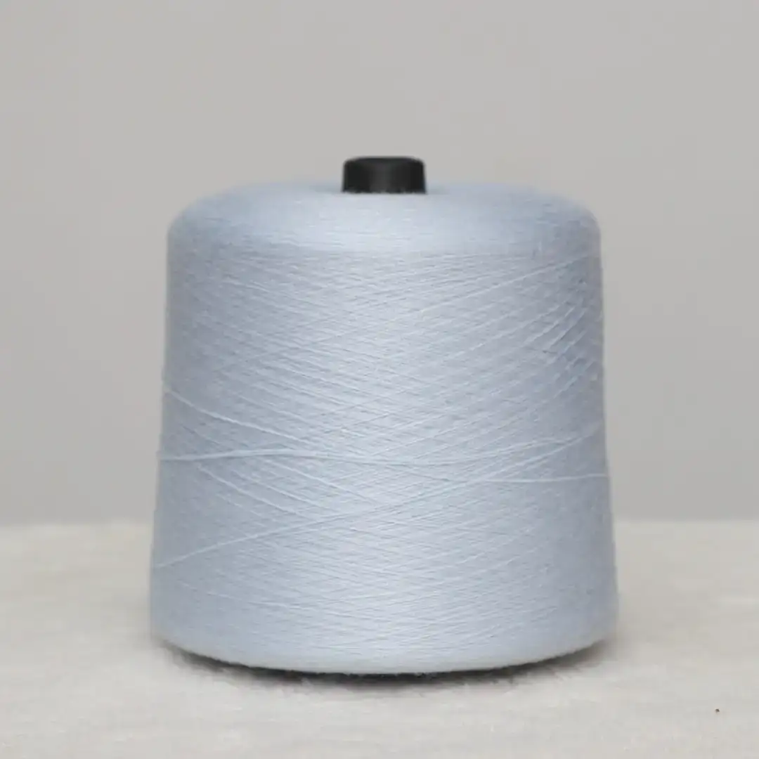 China Yarn for Shirt Long Sleeve Zipper (Sweater),Crew Neck Pullover (Sweater),T-shirt (Sweater),Polo T-shirt (Sweater) Core Spun Yarn Regular Yarn Viscose Polyester Nylon Sky Blue color buy from China wholesaler bulk order at wholesale price free worldwide shipping Alibaba