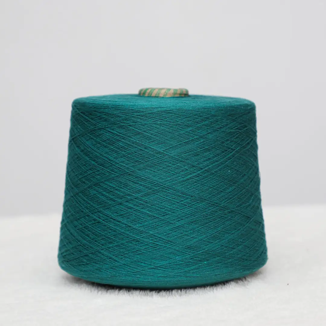 China Yarn for Shirt Long Sleeve Button (Sweater),Crew Neck Pullover (Sweater),Polo T-shirt (Sweater) Ring Spun Regular Yarn Cotton Green color buy from China wholesaler bulk order at wholesale price free worldwide shipping Alibaba