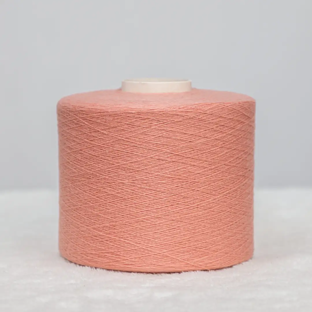 China Yarn for Crop Top Pullover (Sweater),Dresses (Cardigan Open) (Sweater) Ring Spun Regular Yarn Recycled Polyester Pink color buy from China wholesaler bulk order at wholesale price free worldwide shipping Alibaba