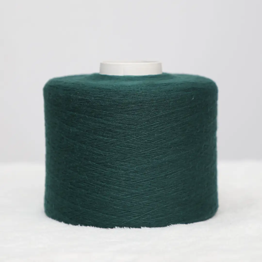 China Yarn for Crop Top Pullover (Sweater),Dresses (Cardigan Open) (Sweater) Ring Spun Regular Yarn Recycled Polyester Dark Green color buy from China wholesaler bulk order at wholesale price free worldwide shipping Alibaba