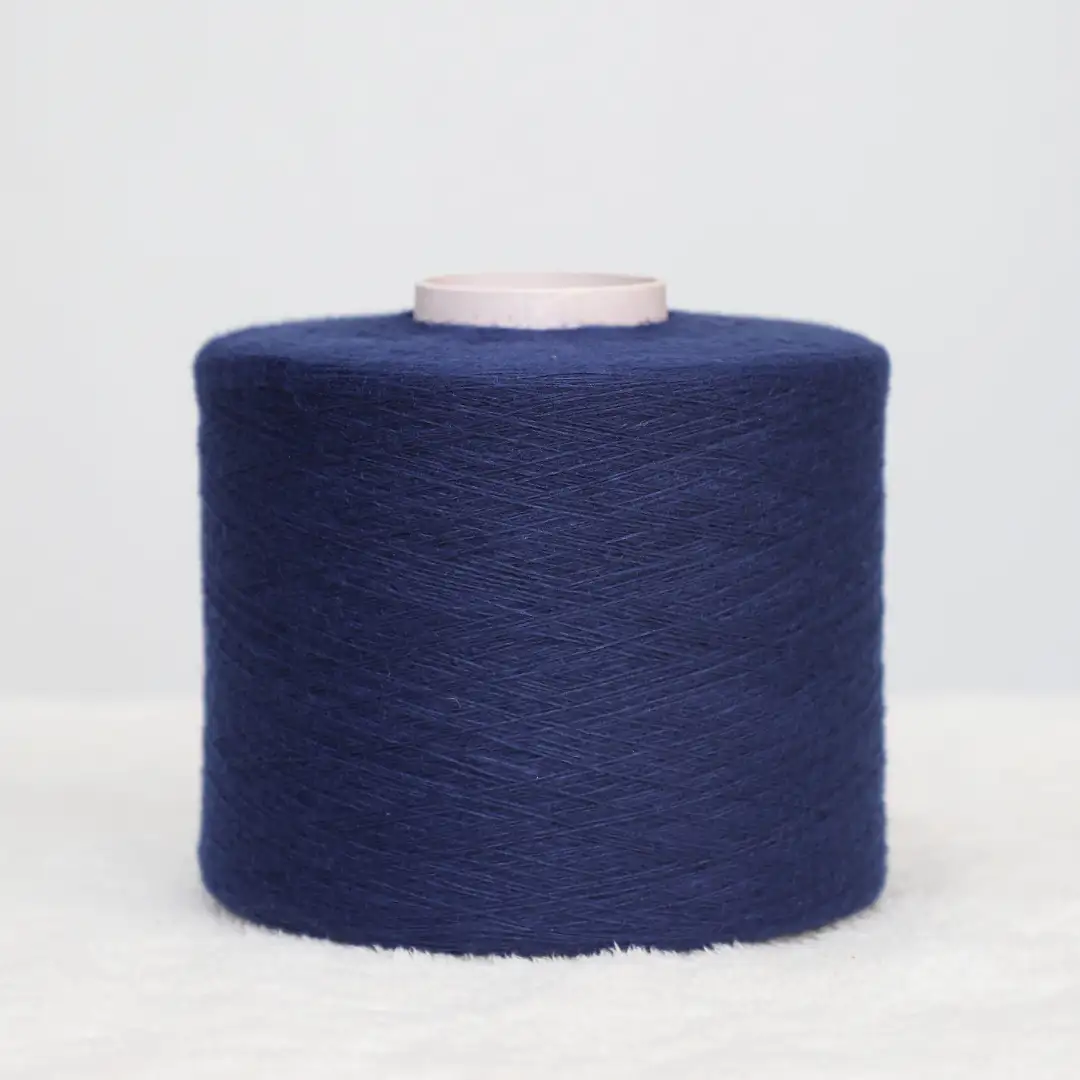 China Yarn for Crop Top Pullover (Sweater),Dresses (Cardigan Open) (Sweater) Ring Spun Regular Yarn Recycled Polyester Navy color buy from China wholesaler bulk order at wholesale price free worldwide shipping Alibaba