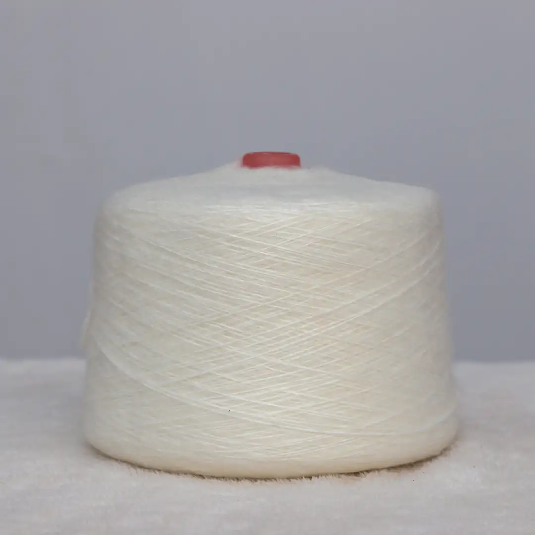 China Yarn for Crop Top Pullover (Sweater),T-shirt (Sweater) Air Spun Yarn Fancy Yarn Acrylic Recycled Polyester White color buy from China wholesaler bulk order at wholesale price free worldwide shipping Alibaba