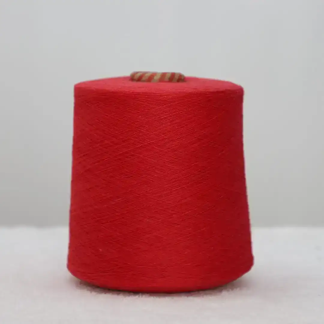 China Yarn for Half-Zipper Cardigan (Sweater),Shirt Long Sleeve Button (Sweater),Knitted Jacket (Sweater) Semi-Worsted Spun Regular Yarn Cotton Red Melange color buy from China wholesaler bulk order at wholesale price free worldwide shipping Alibaba