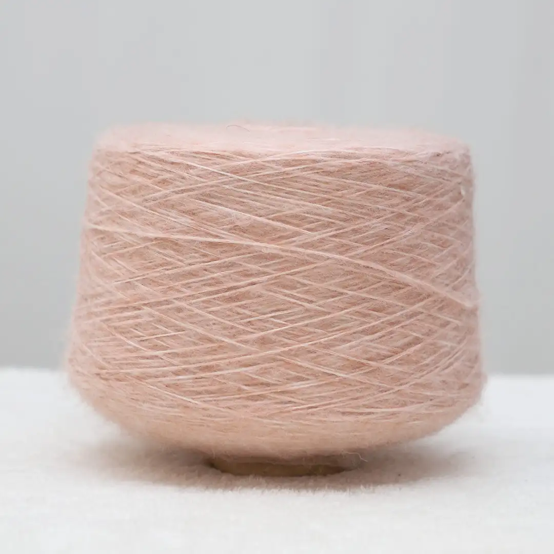 China Yarn for Crop Top Pullover (Sweater),Dresses (Cardigan Open) (Sweater),Dresses (Cardigan Button) (Sweater) Air Spun Yarn Fancy Yarn Acrylic Recycled Polyester Pink color buy from China wholesaler bulk order at wholesale price free worldwide shipping Alibaba