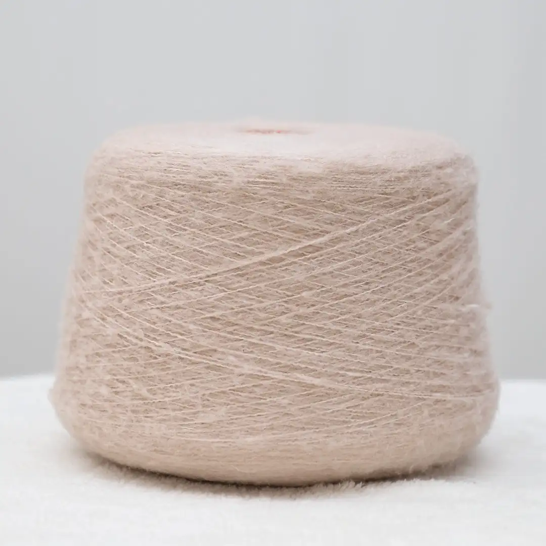 China Yarn for Half-Zipper Cardigan (Sweater),Knitted Jacket (Sweater),Hoodie  (Sweater) Mossy Yarn Fancy Yarn Acrylic Polyester Cream color buy from China wholesaler bulk order at wholesale price free worldwide shipping Alibaba