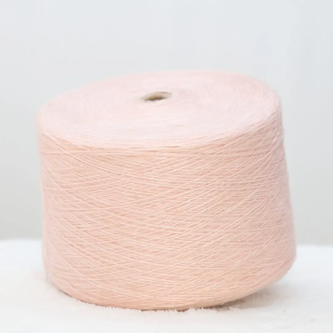 China Yarn for Crop Top Pullover (Sweater),Dresses (Cardigan Open) (Sweater),Dresses (Cardigan Button) (Sweater) Air Spun Yarn Fancy Yarn Recycled Polyester Acrylic Wool Pink color buy from China wholesaler bulk order at wholesale price free worldwide shipping Alibaba