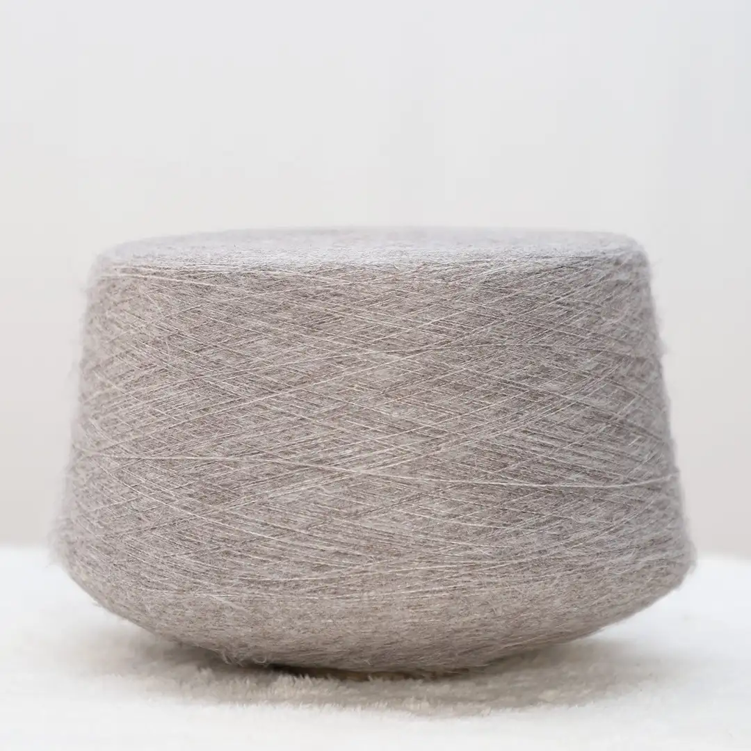 China Yarn for Crop Top Pullover (Sweater),Dresses (Cardigan Open) (Sweater) Mossy Yarn Fancy Yarn Acrylic Polyester Spandex Light Grey color buy from China wholesaler bulk order at wholesale price free worldwide shipping Alibaba