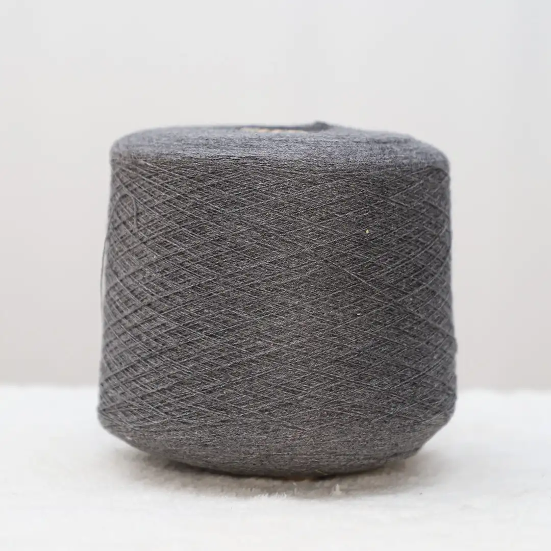 China Yarn for Half-Zipper Cardigan (Sweater),Knitted Jacket (Sweater),Hoodie  (Sweater) Semi-Worsted Spun Regular Yarn Cotton Nylon Wool Grey color buy from China wholesaler bulk order at wholesale price free worldwide shipping Alibaba