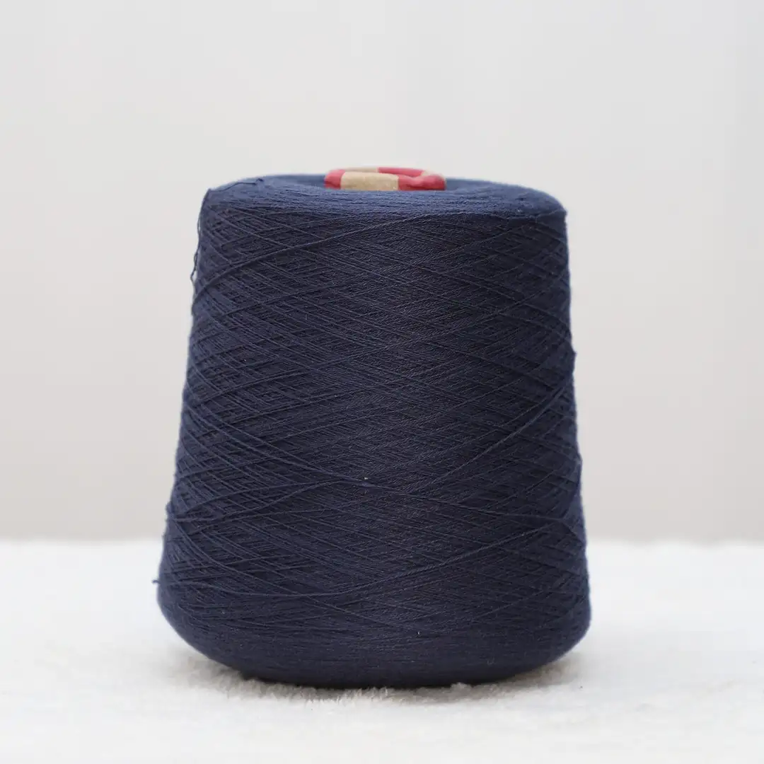 China Yarn for Half-Zipper Cardigan (Sweater),Crew Neck Pullover (Sweater),Polo T-shirt (Sweater) Semi-Worsted Spun Regular Yarn Cotton Nylon Wool Blue color buy from China wholesaler bulk order at wholesale price free worldwide shipping Alibaba