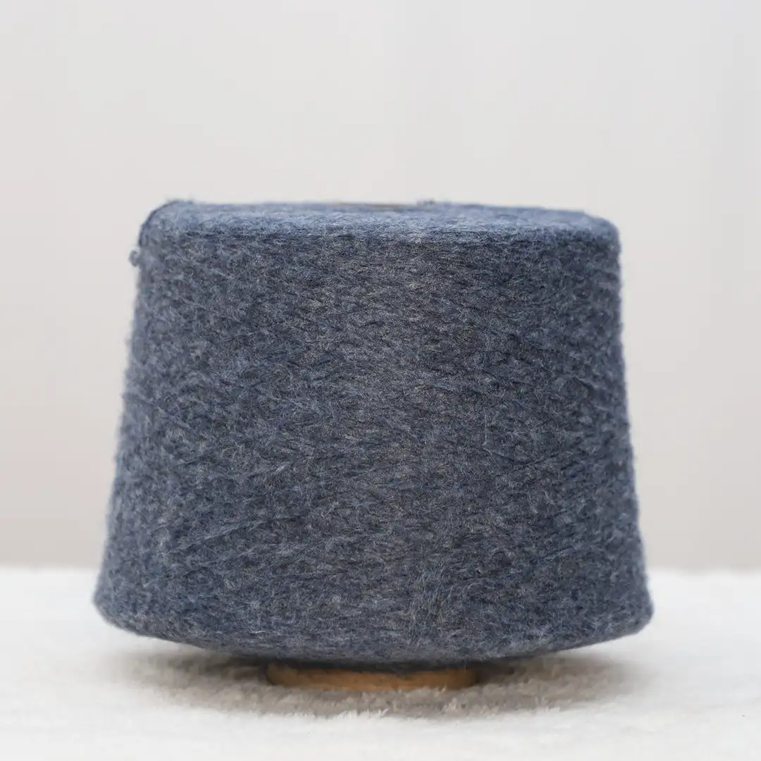 China Yarn for Knitted Jacket (Sweater),Round Neck Pullover (Sweater) Air Spun Yarn Fancy Yarn Polyester Nylon Navy color buy from China wholesaler bulk order at wholesale price free worldwide shipping Alibaba