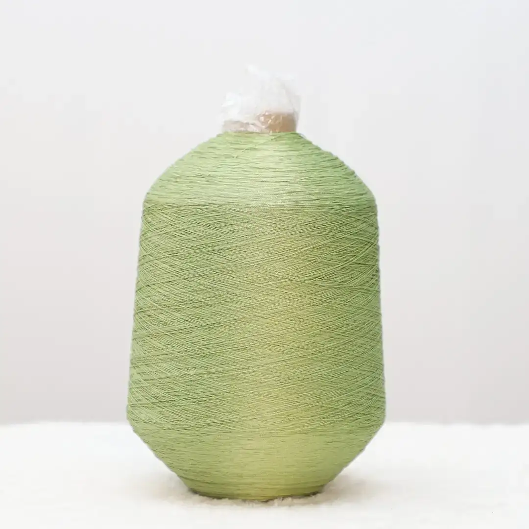 China Yarn for Half-Zipper Cardigan (Sweater),Shirt Long Sleeve Button (Sweater),Knitted Jacket (Sweater) Double Twist Spun Regular Yarn Rayon Nylon Green color buy from China wholesaler bulk order at wholesale price free worldwide shipping Alibaba