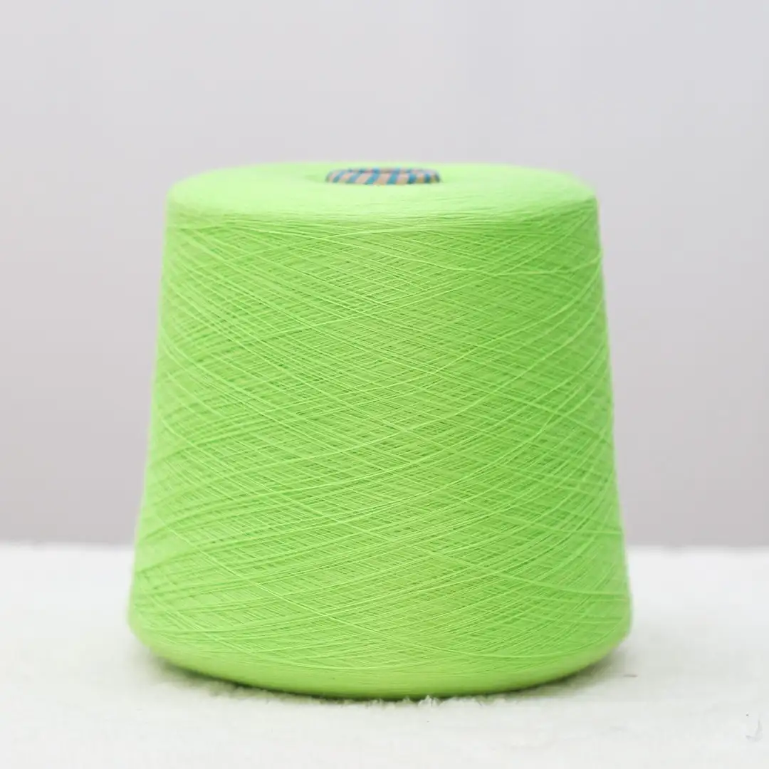 China Yarn for Shirt Long Sleeve Button (Sweater),Crew Neck Pullover (Sweater),Polo T-shirt (Sweater) Ring Spun Regular Yarn Cotton Polyester Green color buy from China wholesaler bulk order at wholesale price free worldwide shipping Alibaba