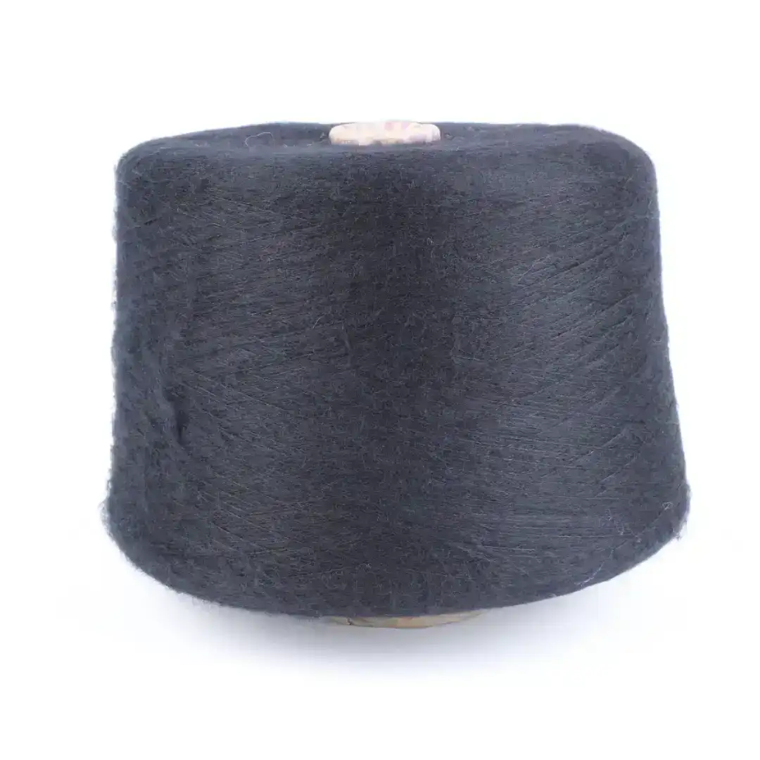 China Yarn for Half-Zipper Cardigan (Sweater),Knitted Jacket (Sweater),Hoodie  (Sweater) Mossy Yarn Fancy Yarn Acrylic Polyester Elastane (LYCRA®) Black color buy from China wholesaler bulk order at wholesale price free worldwide shipping Alibaba