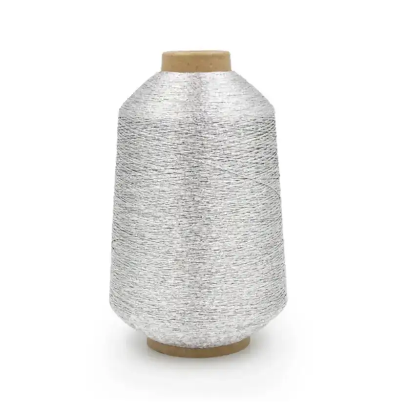 China Yarn for Crop Top Pullover (Sweater) Lurex Lurex Polyester Silver color buy from China wholesaler bulk order at wholesale price free worldwide shipping Alibaba