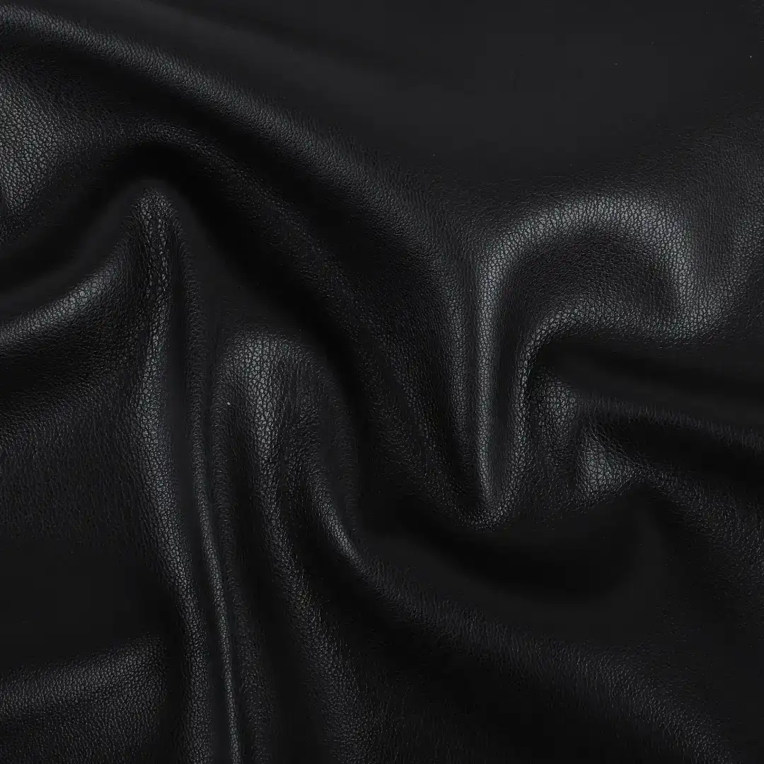 China Fabric for Jackets,Blazer PU Woven Blended Fabric PU Black color buy from China wholesaler bulk order at wholesale price free worldwide shipping Alibaba